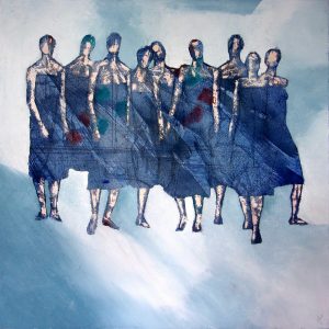 Ensemble est une peinture de Corinne Malfreyt inspirée par Pina Bausch.