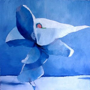 Loïe en hiver est une peinture de Corinne Malfreyt inspirée par Loïe Fuller.