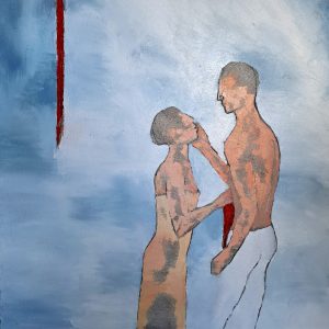 Le cadeau est une peinture de Corinne Malfreyt inspirée par Pina Bausch.