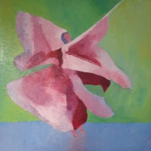 Joie est une peinture de Corinne Malfreyt inspirée par Loïe Fuller.