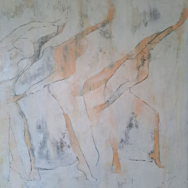 Gracieuses est une peinture de Corinne Malfreyt inspirée par Pina Bausch.