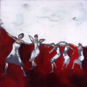 Liesse est une peinture de Corinne Malfreyt inspirée par Pina Bausch.