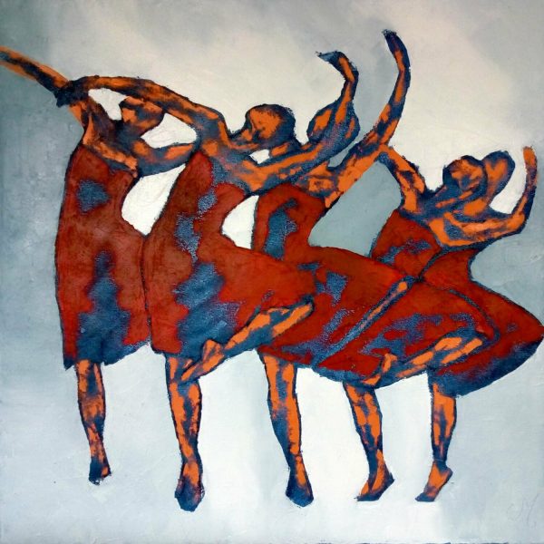 Arabesques est une peinture de Corinne Malfreyt inspirée par Pina Bausch.