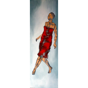 L'invitée est une peinture de Corinne Malfreyt inspirée par Pina Bausch.