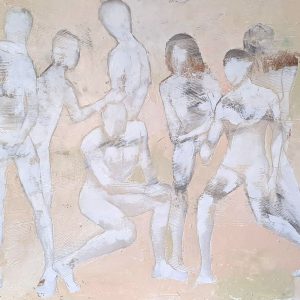 Humanités est une peinture de Corinne Malfreyt inspirée par Christian Spuck.