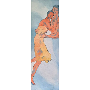 Retrouvailles est une peinture de Corinne Malfreyt inspirée par Pina Bausch.