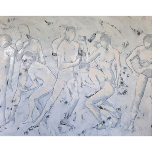 Le secret blanc est une peinture de Corinne Malfreyt inspirée par Christian Spuck.