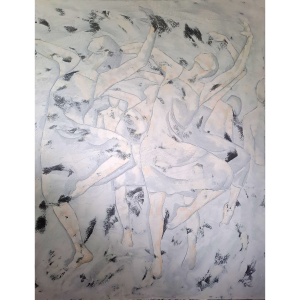 Joies est une peinture de Corinne Malfreyt inspirée de Pina Bausch.
