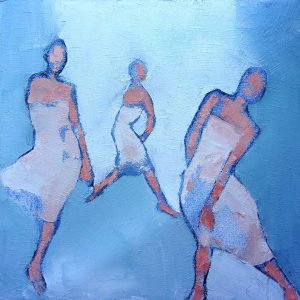 Trio est une peinture de Corinne Malfreyt inspirée par Pina Bausch.