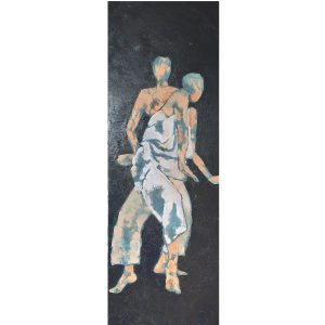 Duo est une peinture de Corinne Malfreyt inpirée par la danseuse LICO.