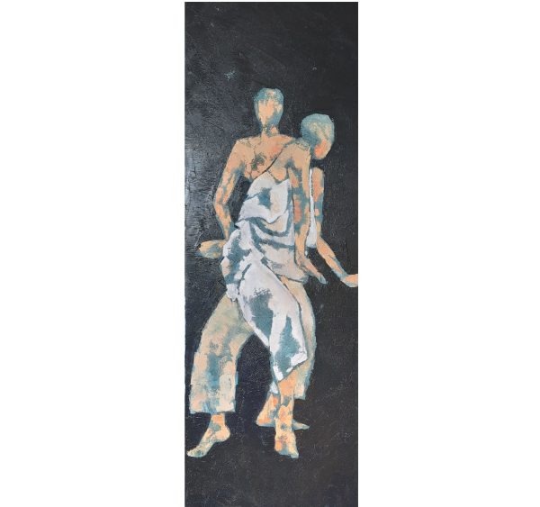 Duo est une peinture de Corinne Malfreyt inpirée par la danseuse LICO.