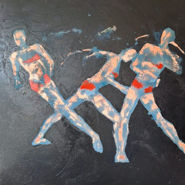 Modern Jazz est une peinture de Corinne Malfreyt inspirée par le mouvement.