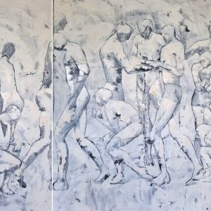 Nous est une peinture de Corinne Malfreyt inspirée par une chorégraphie de Christian Spuck.