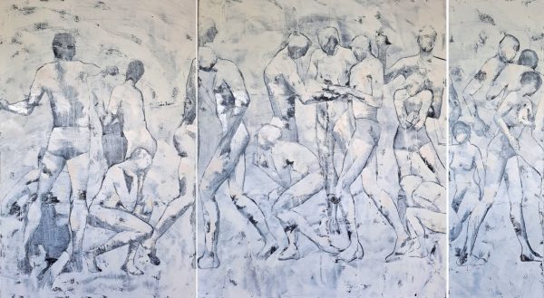 Nous est une peinture de Corinne Malfreyt inspirée par une chorégraphie de Christian Spuck.